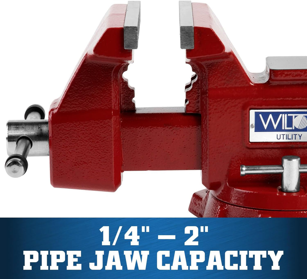 Wilton Utility Bench Vise, 5-1/2' Jaw Width, 5' Jaw Opening, 3-1/4' Throat (Model 675U)