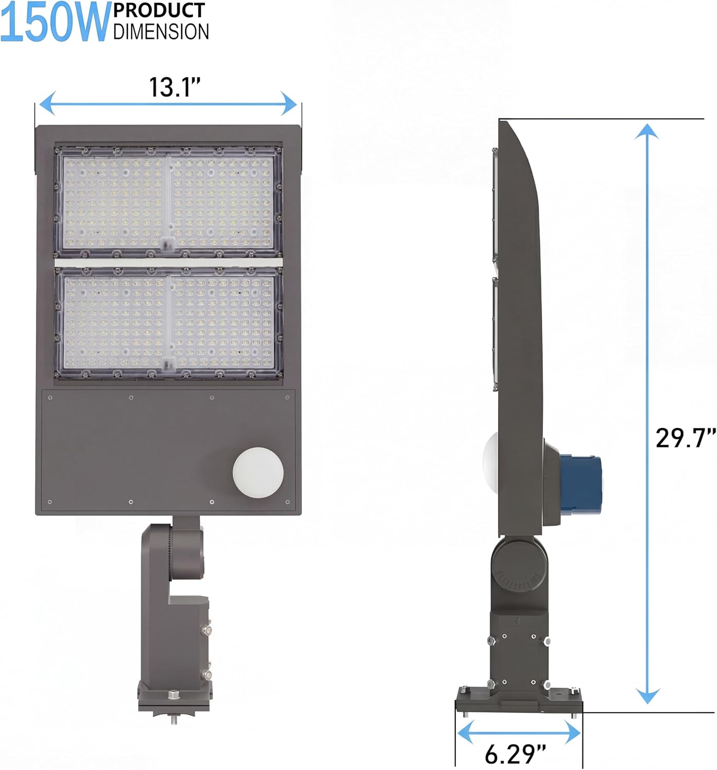 LEDMyplace Pole Lights 300W LED Parking Lot Light with Dusk to Dawn Motion Sensor Outdoor Lights, 42000LM, 5700K, Waterproof Commercial Steet & Area Lighting for Sports, Stadium
