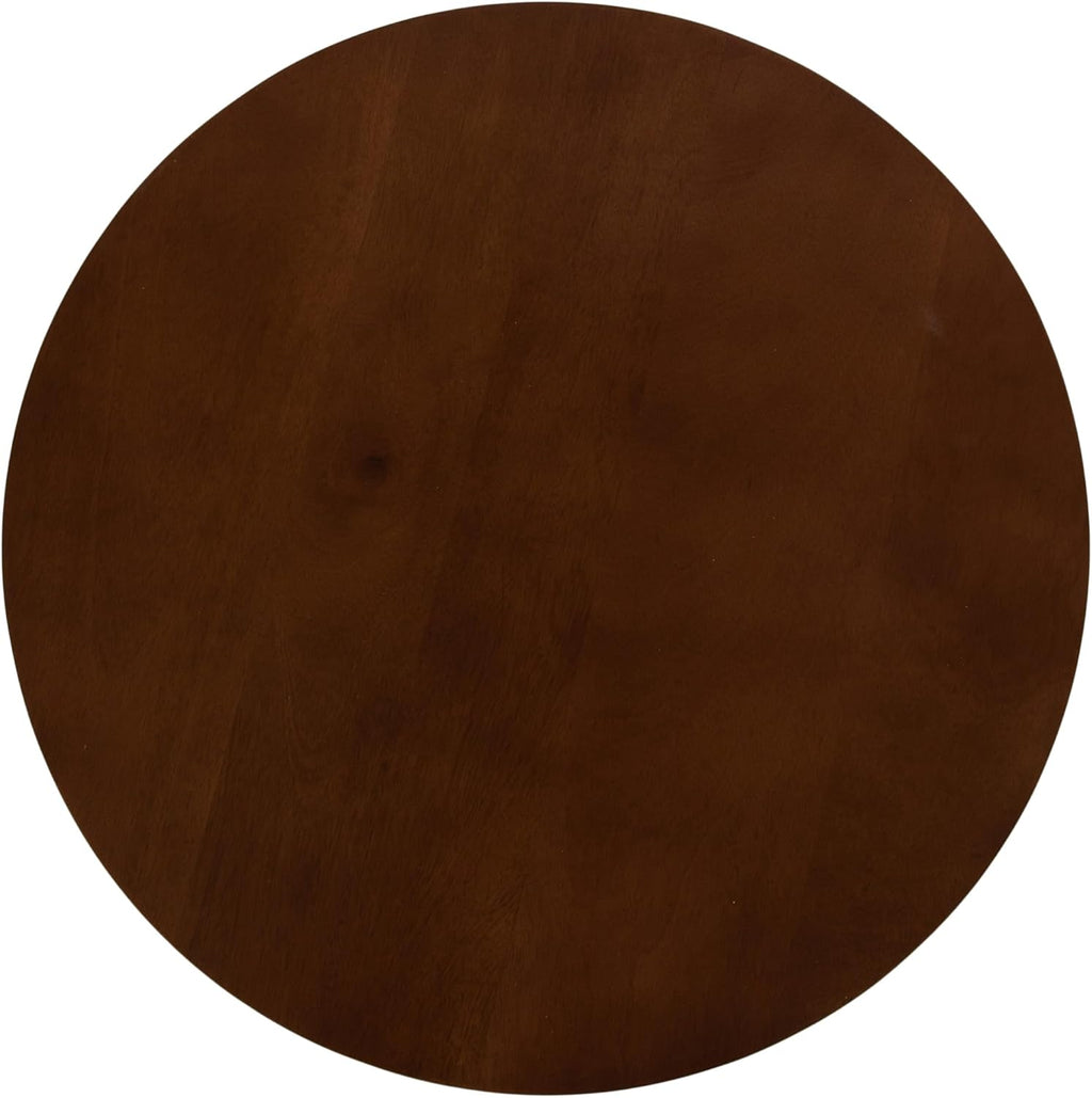 Kate and Laurel Faiza Modern Wooden Round Side Table, 18 x 18 x 20, Walnut Brown, Transitional Wood End Table for Use as Bedroom Nightstand or Living Room Accent Table