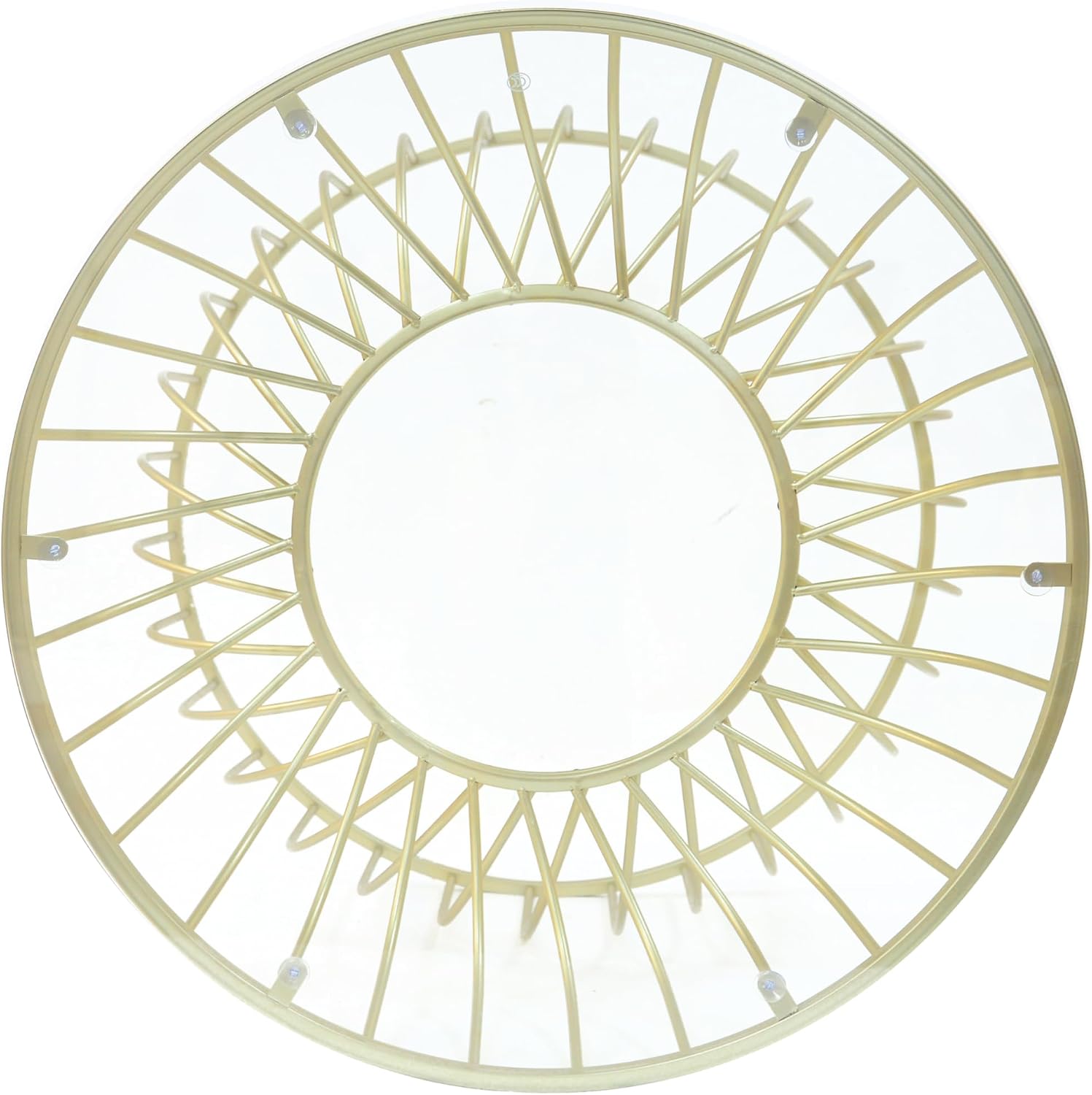 Christopher Knight Home 27.50' Coffee Table, Large End Table, Hourglass Curved Lines Frame, Metal Frame, Clear Tempered Glass Top, Chic Home Decoration, Accent Side Tables for Living Room, Gold