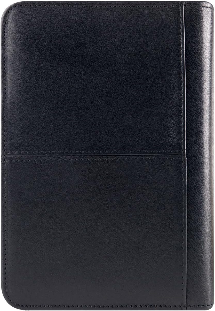 FranklinCovey - FC Signature Ring-Bound Binder for FranklinCovey Planners | Nappa Leather - Zipper Binder (Pocket, Black)