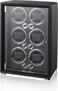 Watch Winder for 2/4/6/9 Automatic Watches, high-end Leather Making, Super Quiet Mabuchi Motor, Two Power Modes, Built-in led Lights