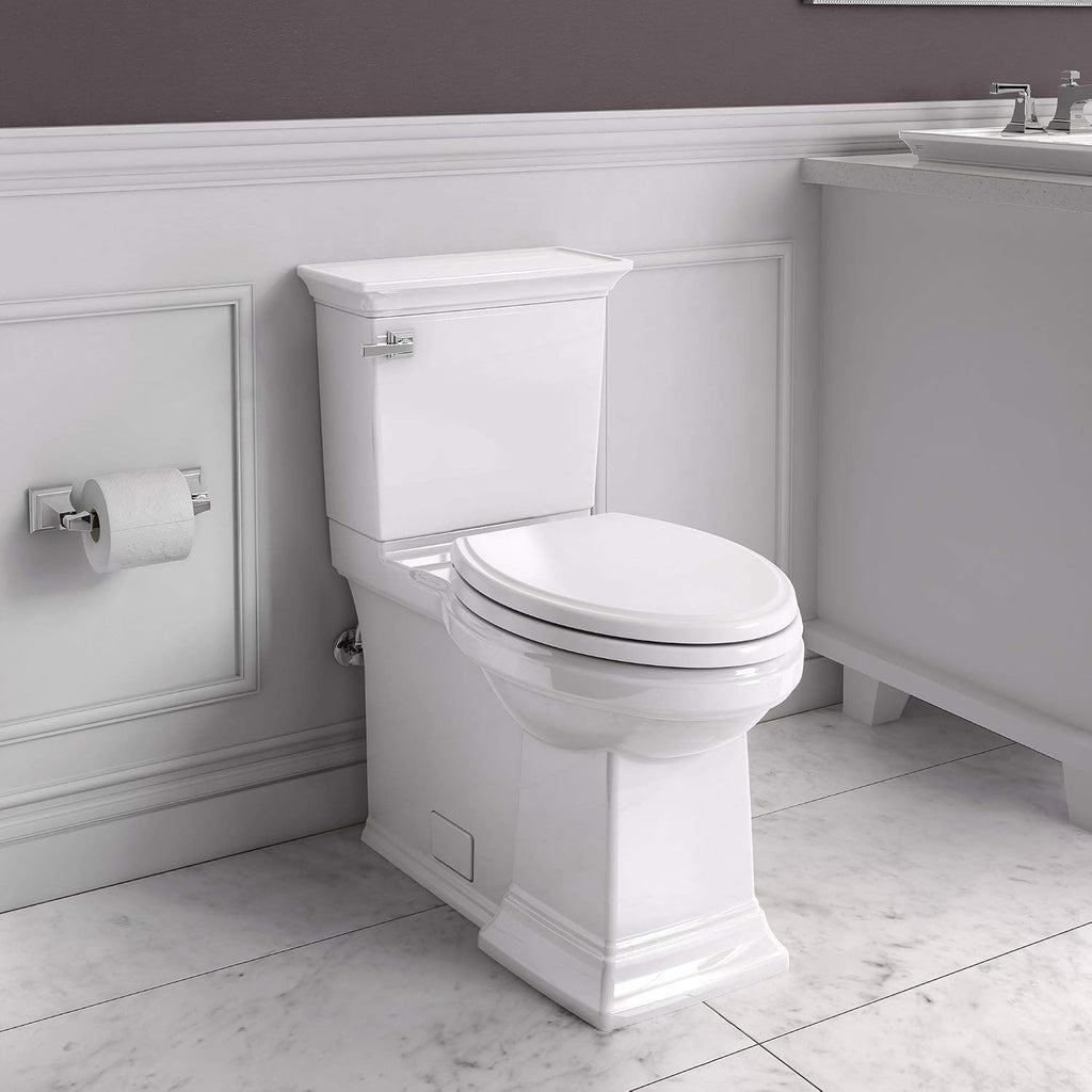American Standard 281AA104.020 Two-Piece Town Square S Toilet with Seat, Elongated Front, Chair Height, White, 1.28 GPF