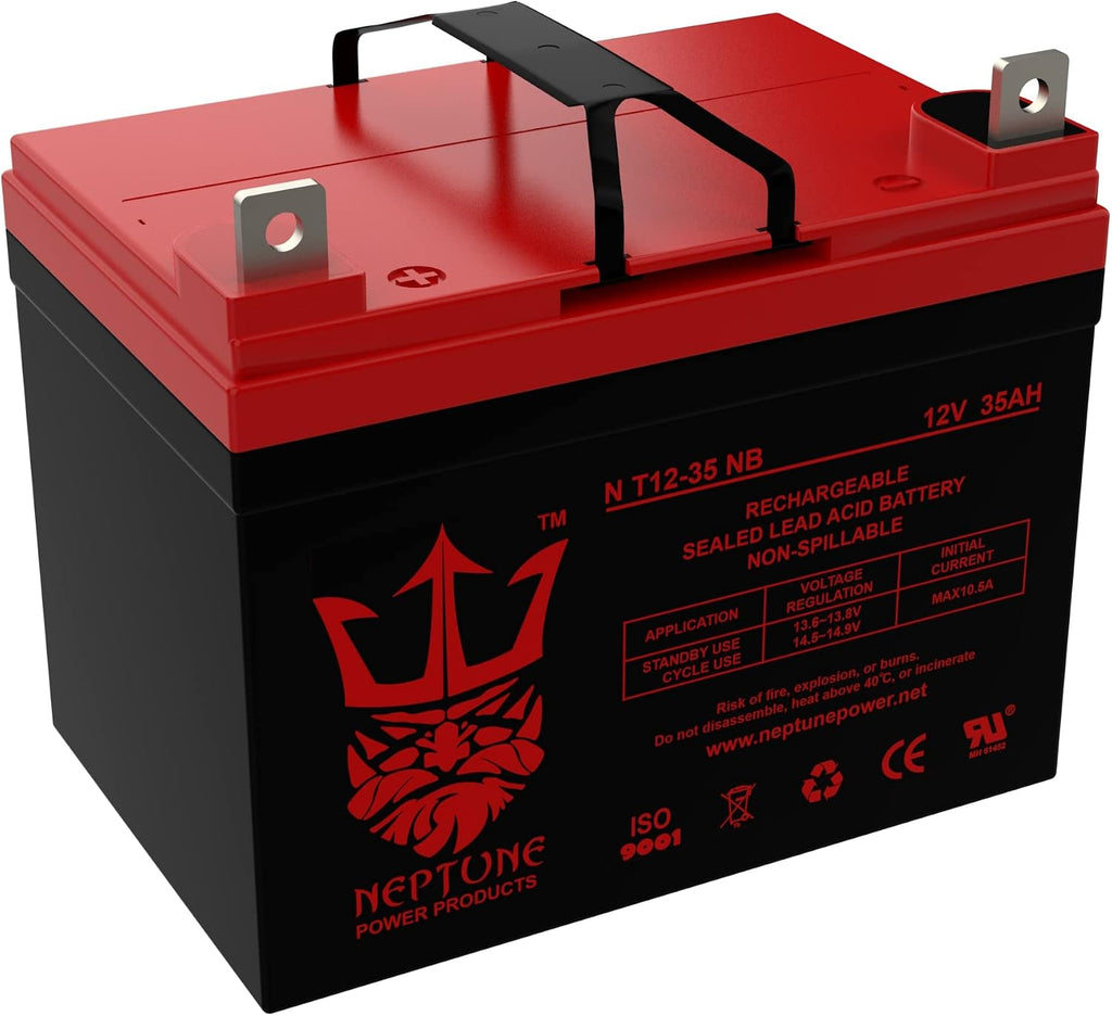 Neptune 12V 35AH Compatible Battery for Jazzy Select GT Power Chair Scooter - 2 Pack