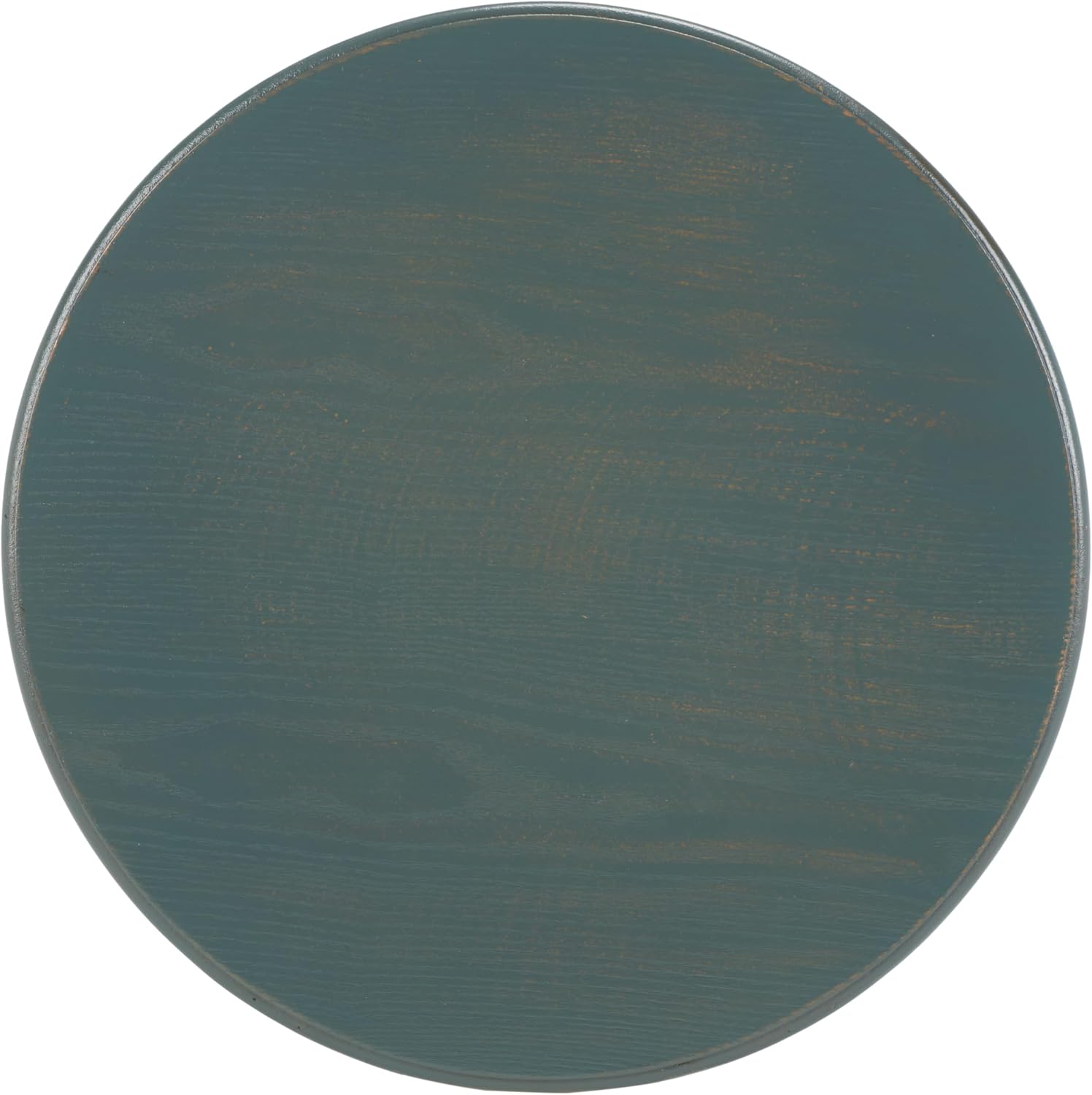 SAFAVIEH Home Collection – Janika Dark Teal Washed Round Accent Table with Shelf, Fully Assembled Solid Pine Wood Side Table for Living Room or Bedroom (AMH6607C)