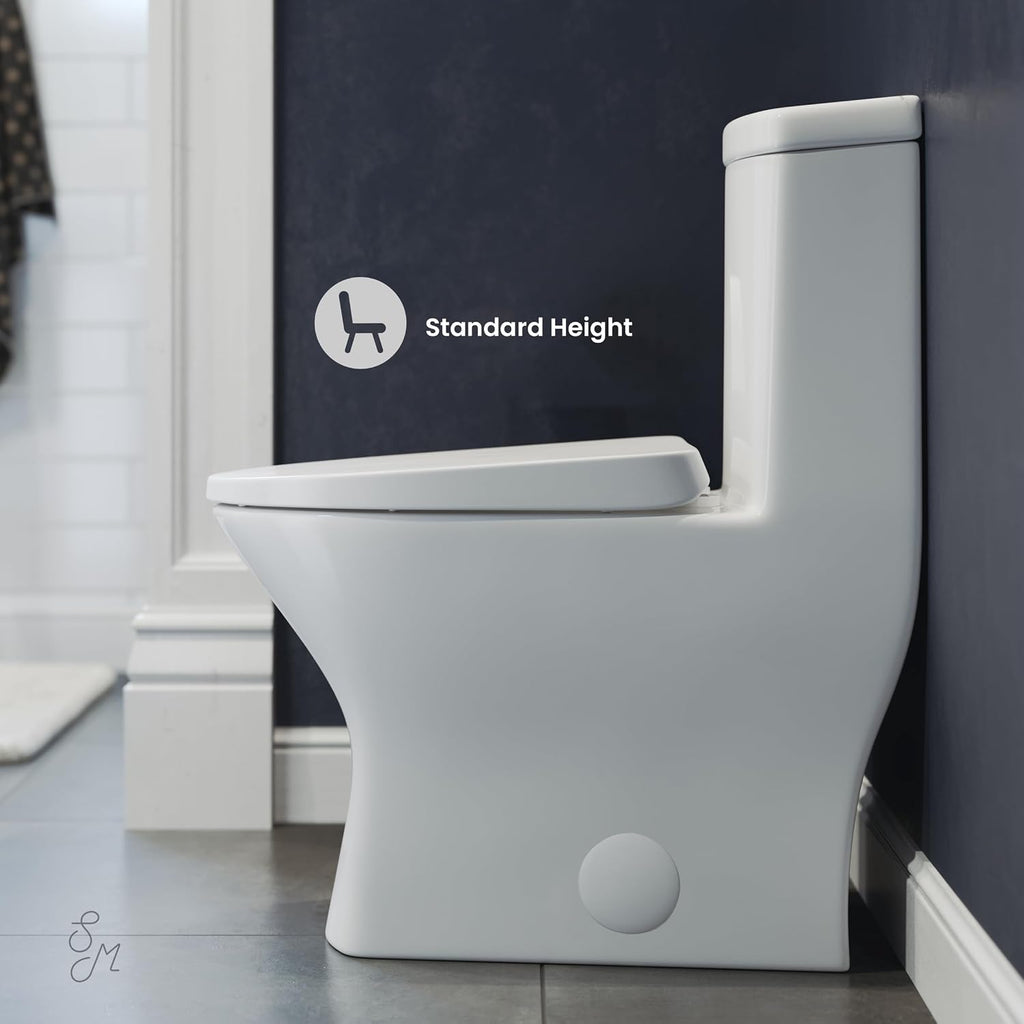 Sublime II One-Piece 10' Rough-in 1.1/1.6 GPF Dual Top Flush Round Compact Toilet in Glossy White