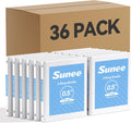 SUNEE White Binders 1/2 Inch 36 Pack Bulk, Clear View 3 Ring Binders PVC-Free (Fit 8.5x11 Inches) for School or Office Supplies