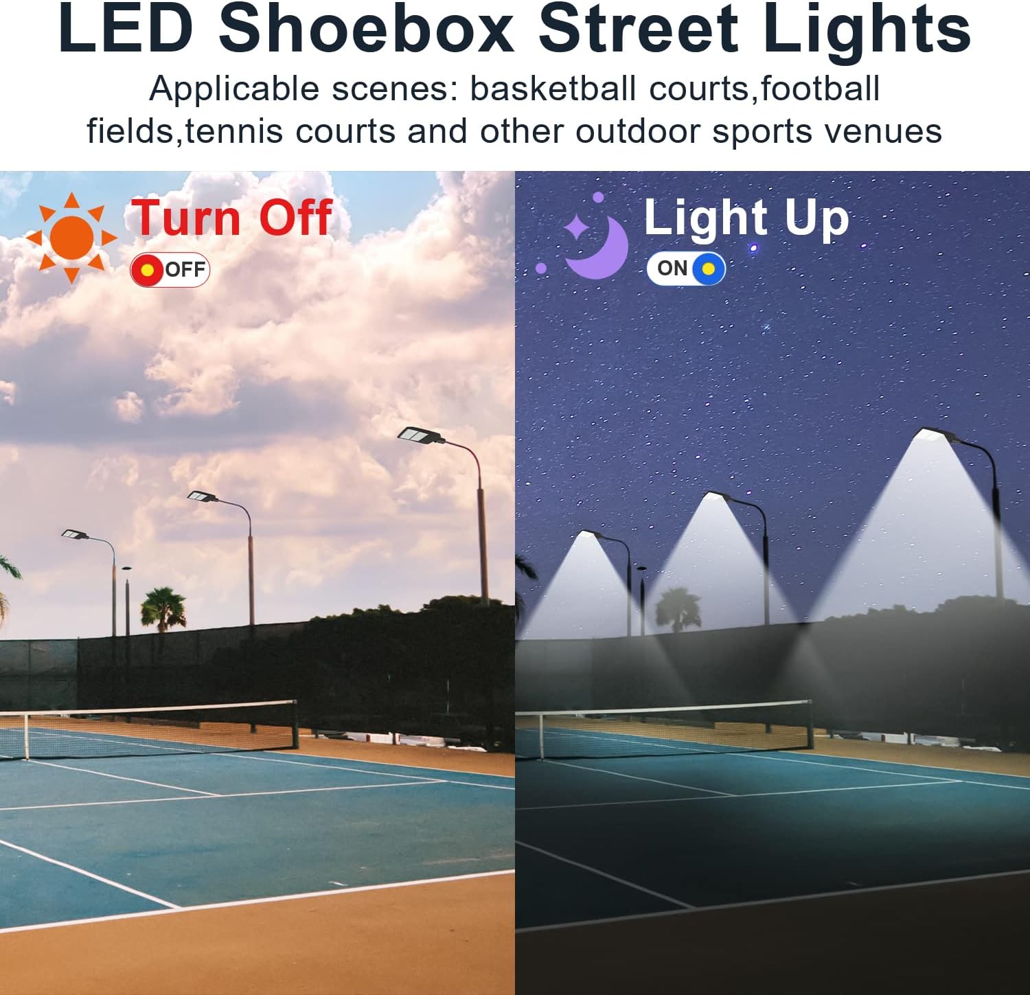 150W LED Parking Lot Light with Dusk to Dawn Photocell, 21000LM 5000K [Eqv. 700W HPS] LED Shoebox Light with Direct Arm Mount, Dimmable Outdoor Area Street Lighting, IP65 AC100-277V UL Listed