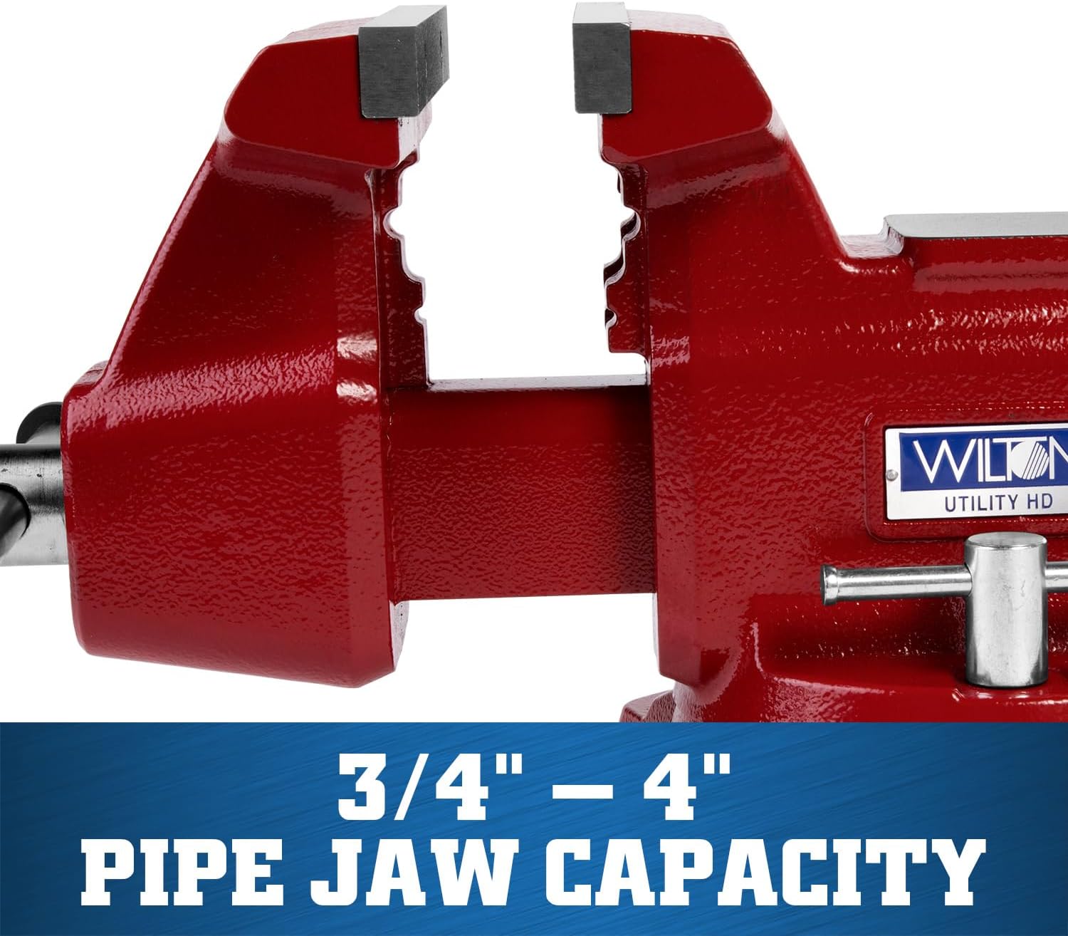 Wilton Utility HD Bench Vise, 8' Jaw Width, 8-1/2' Jaw Opening, 4-1/2' Throat (Model 648UHD)