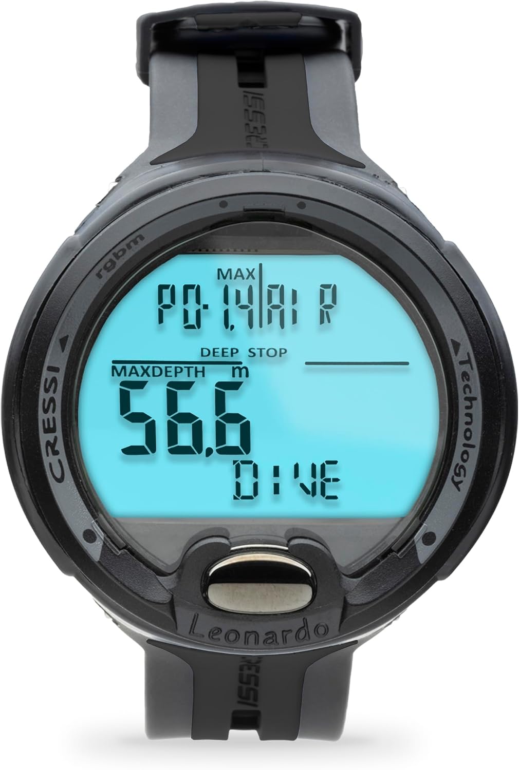 Cressi Leonardo 2.0 Scuba Dive Computer - Air, Nitrox & Gauge Dive Watch - Backlit Waterproof Watch - USB IR Diving Computer