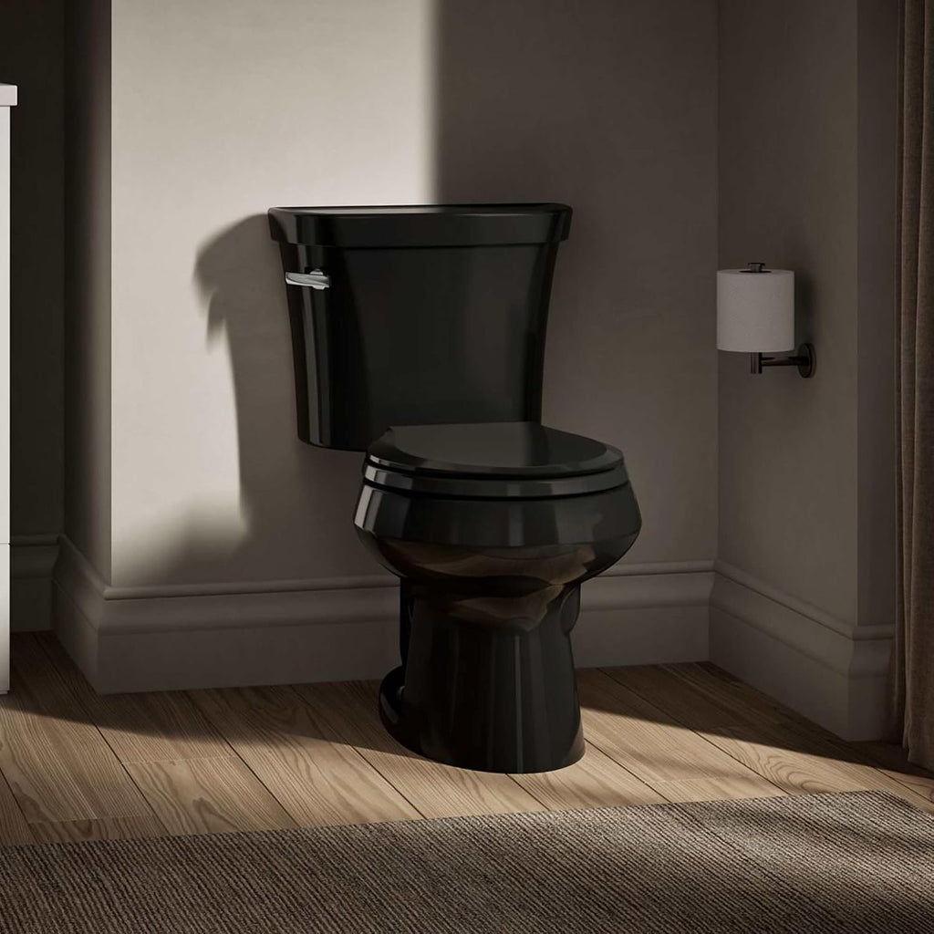 1.28 GPF Two-Piece Round Toilet with 12' Rough In and Tank Locks from the Wellworth Collection