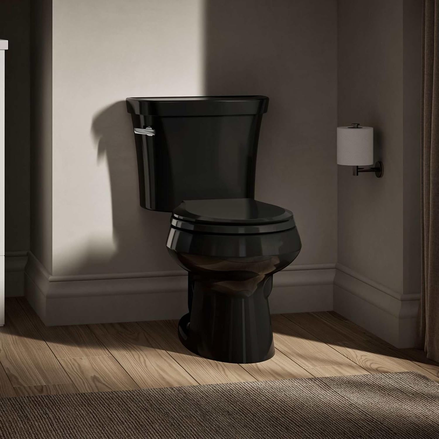 1.28 GPF Two-Piece Round Toilet with 12' Rough In and Tank Locks from the Wellworth Collection