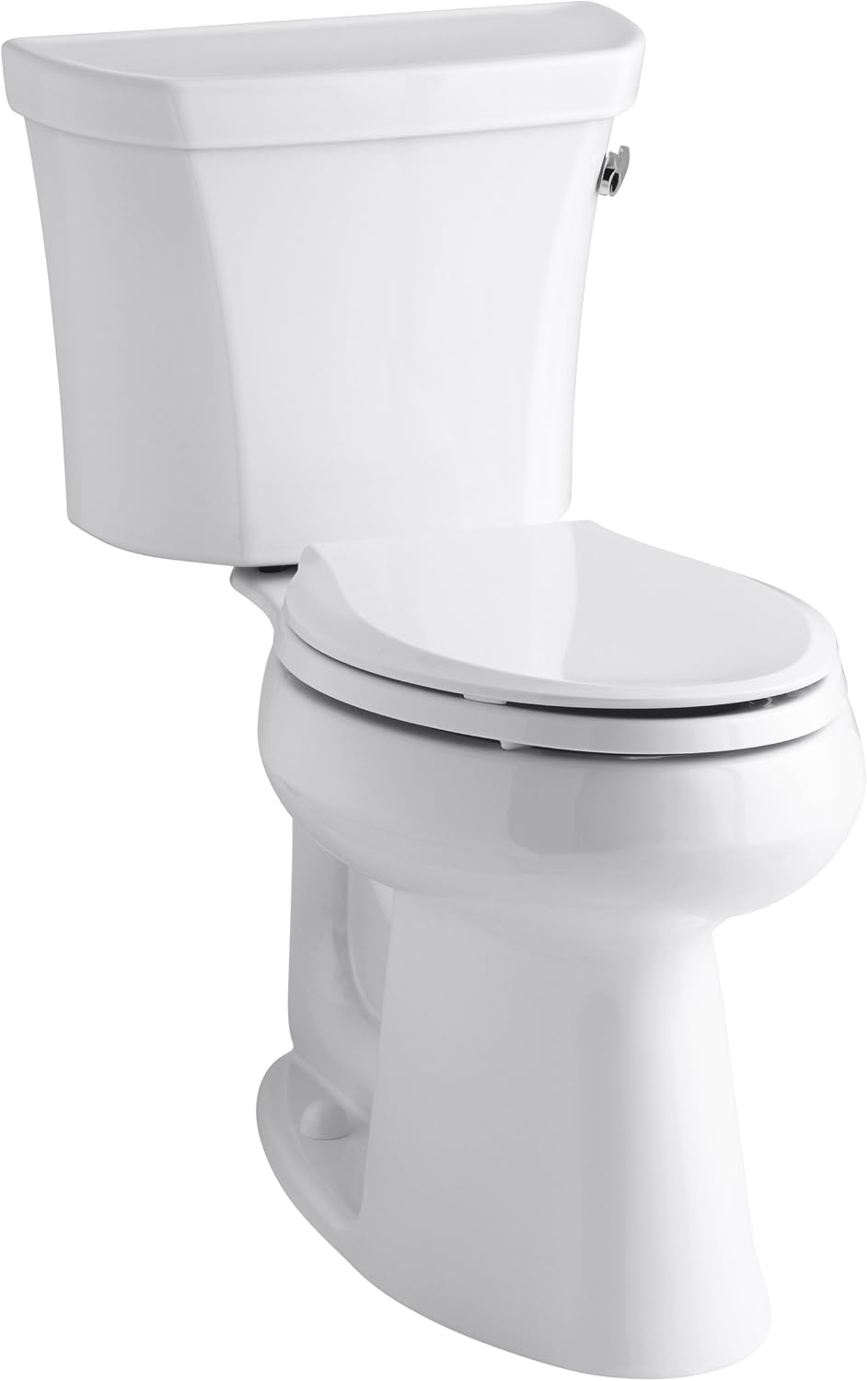Kohler KOH3889-RA-0 1.28 GPF Two-Piece Comfort Height Elongated Toilet with 10' Rough In and Right Hand Trip Lever from the Highline Collection White