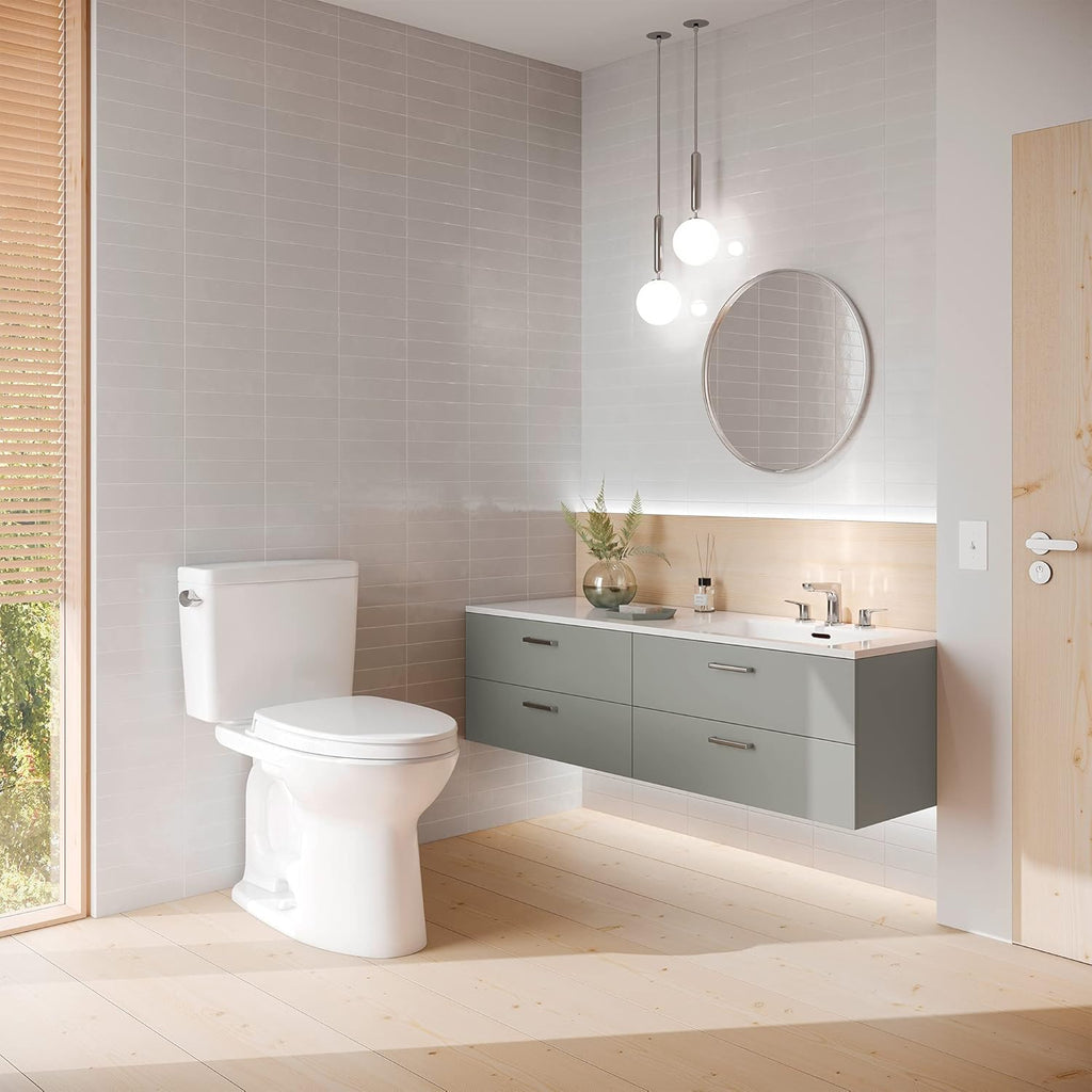 TOTO Drake Two-Piece Elongated 1.6 GPF TORNADO FLUSH Toilet with CEFIONTECT, Sedona Beige - CST776CSG#12