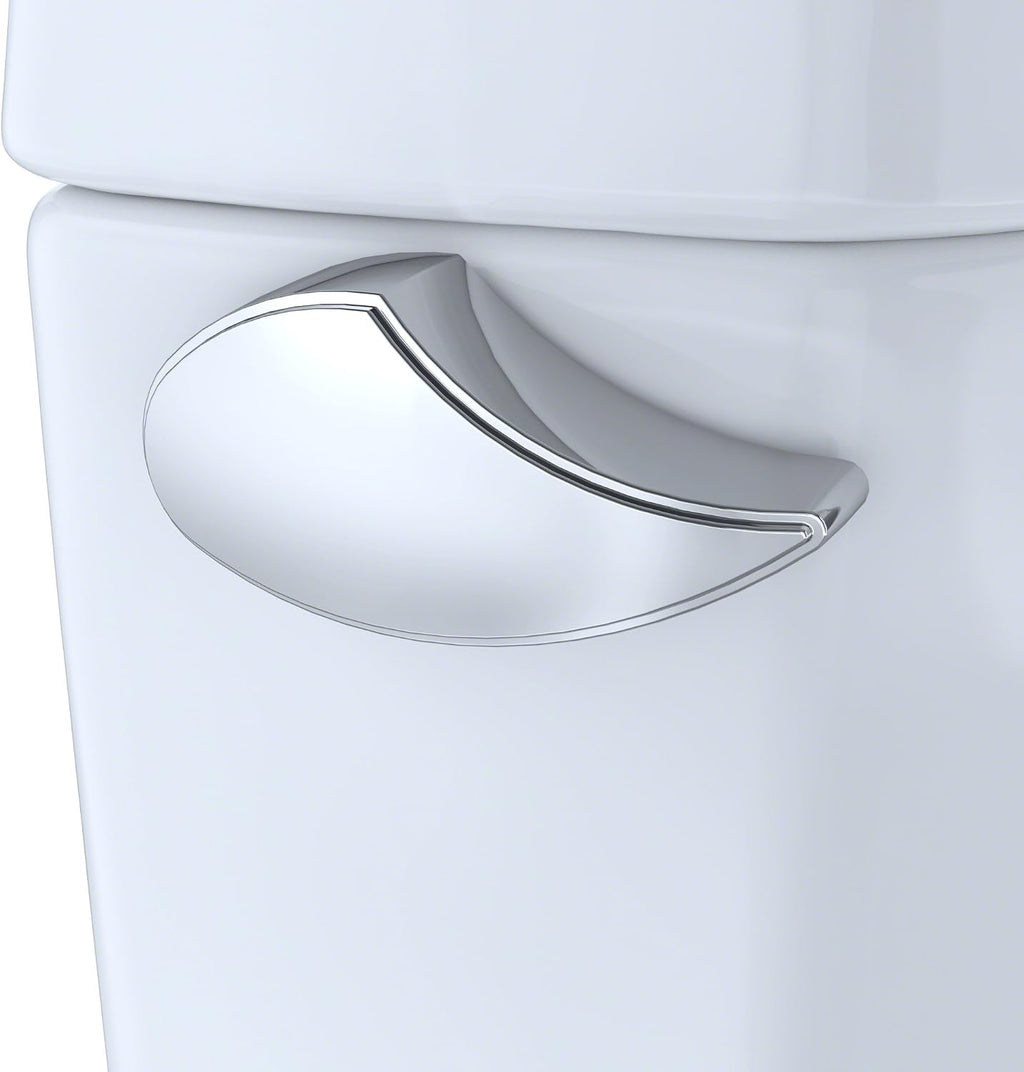 TOTO Drake WASHLET+ Two-Piece Elongated 1.6 GPF Universal Height TORNADO FLUSH Toilet with S500e Bidet Seat, Cotton White - MW7763046CSFG#01