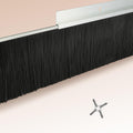 12 Sets 4+0.91 Inches Door Brush Sweep Seal Roll Up Door Seal Kit Garage Door Sweeps Suitable for Multiple Floors Easy Mounting(4 inches, 12)