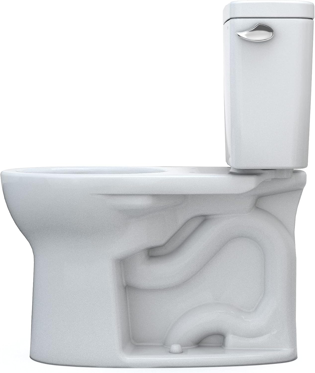 TOTO Drake Two-Piece Round 1.28 GPF Universal Height TORNADO FLUSH Toilet with CEFIONTECT, Cotton White - CST775CEFRG#01