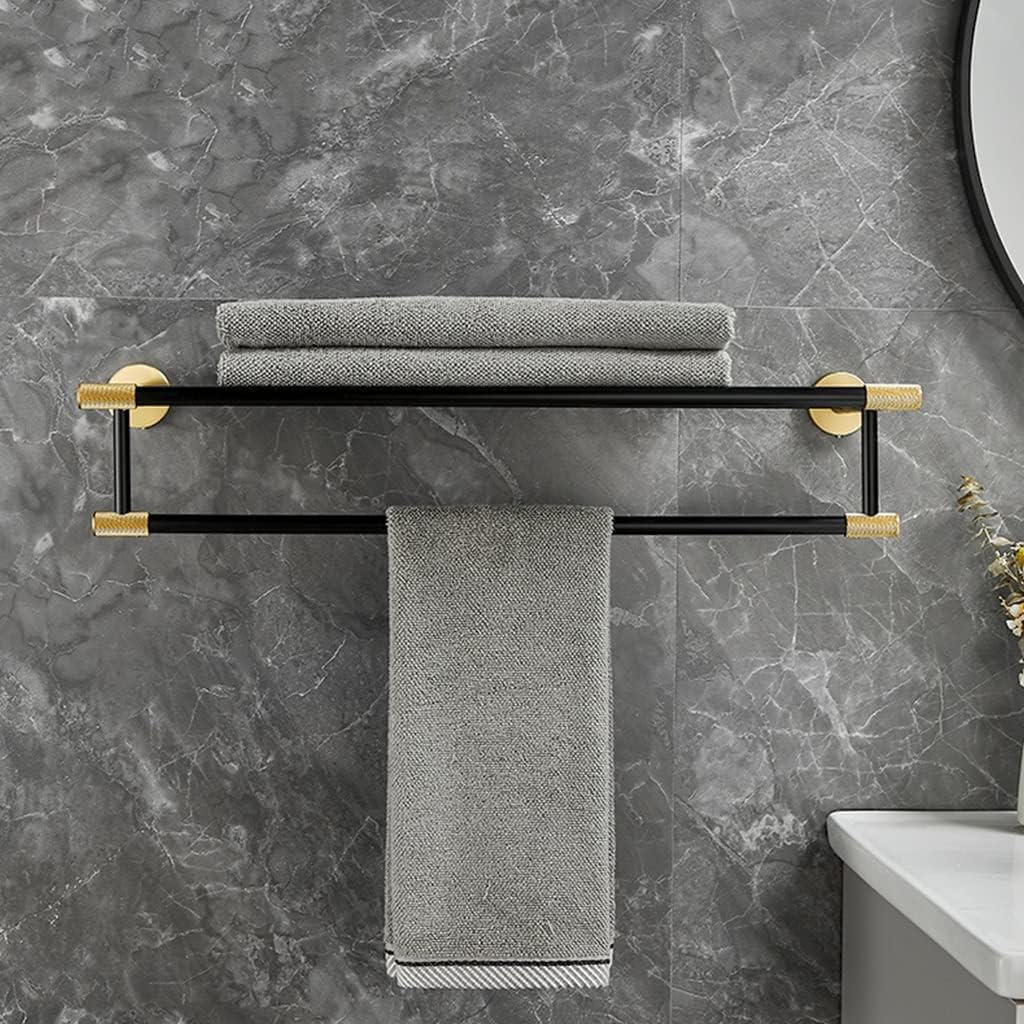 Towel Rail for Bathroom Bathroom Light Hand Towel Holder All Copper Towel Rail Bathroom All Copper Black and Gold Towel Bar/Towel Rack/a (Color : Towel Rack, Size : A)