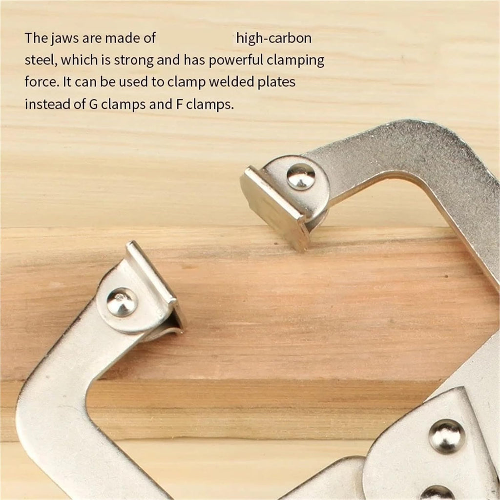 C Type Clip Vise Grip Woodworking Face Clamps 6/9/11/14/18-inch Locking Plier Multi-Function Steel Vise Grip Pliers(14-inch)
