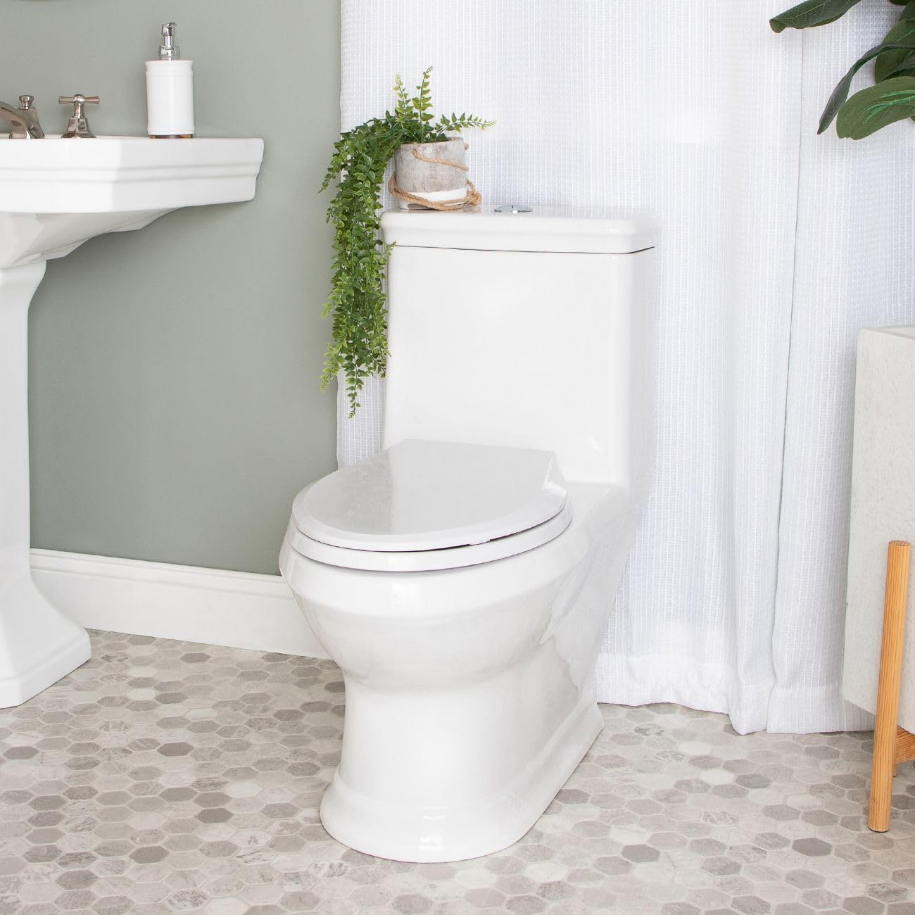 Vintage Tub & Bath Portland Collection Modern Elongated One-Piece Toilet with Seat