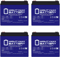Mighty Max Battery 12V 35AH Gel Battery for Mobility Rascal Scooter Wheelchair - 4 Pack