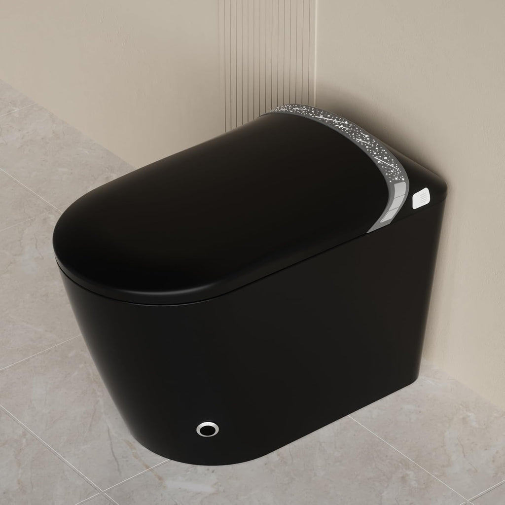 Smart Toilet with Bidet Built in, Artistic Starlight,Ultra-Powerful Flush, Auto Open/Close Lid, Instant Warm Water, Bidet with Dryer, Elongated Heated Seat, ADA Comfort Height,Foot Sensor