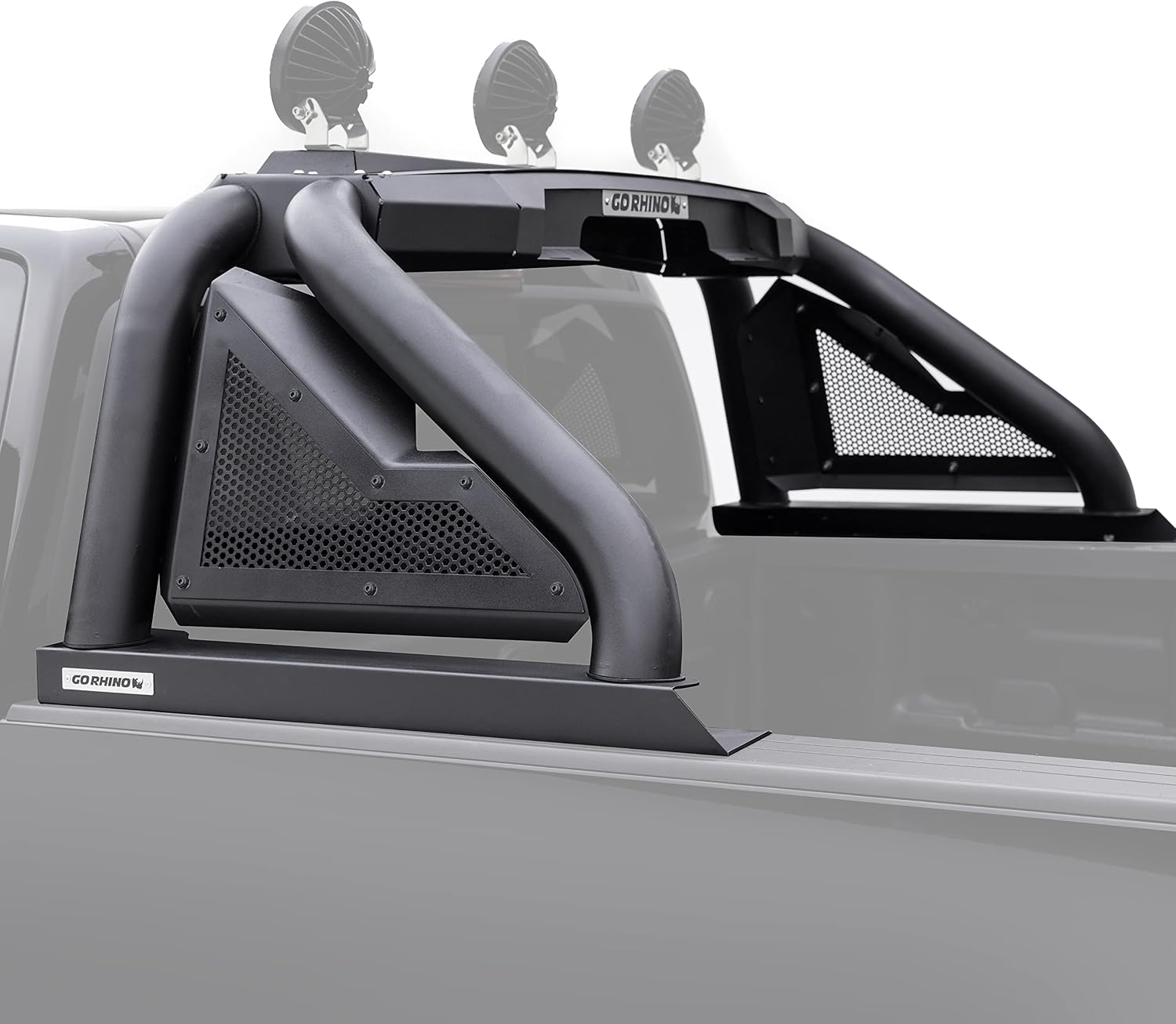 Go Rhino Sport Bar 2.0 w/Mounting for up to 6' Individual Lights & LED Light Bars up to 40' | Mild Steel, Textured Black | 915000T | Fits 2016-2023 Toyota Tacoma & Others (See Description)