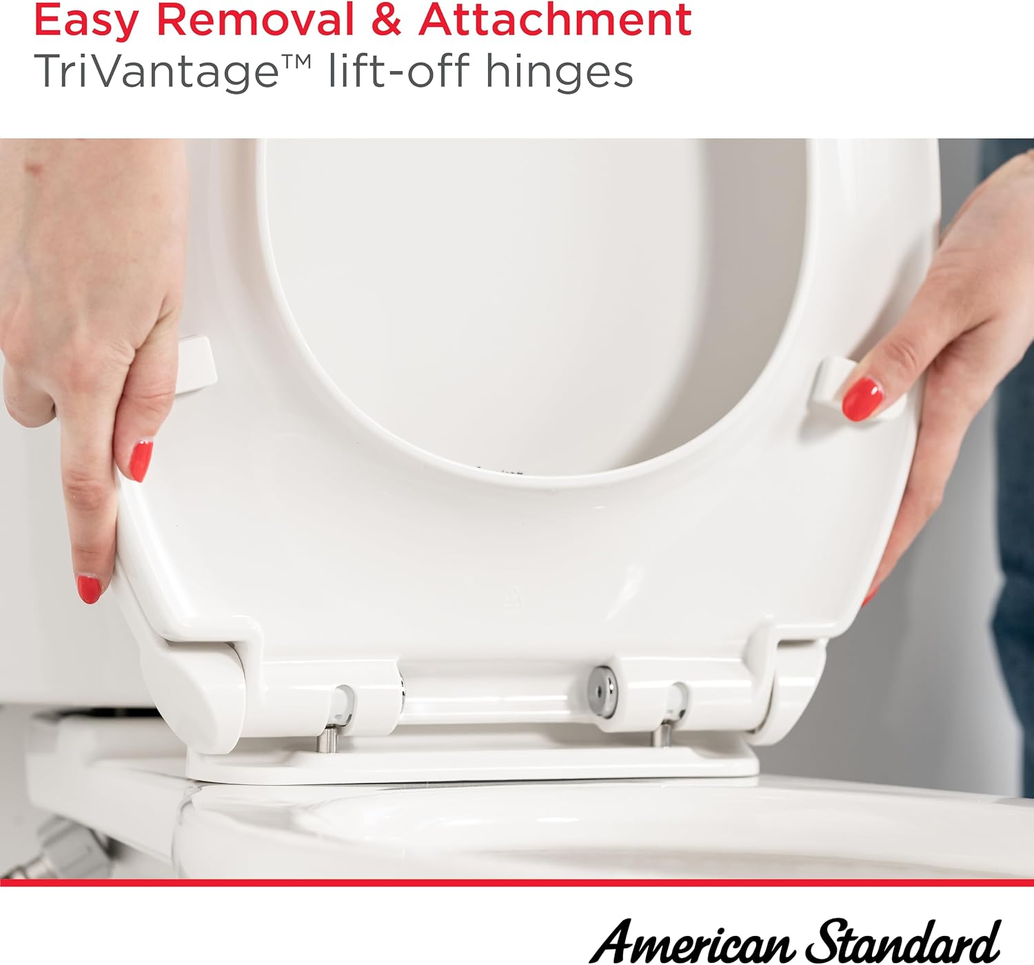 American Standard 281AA104.020 Two-Piece Town Square S Toilet with Seat, Elongated Front, Chair Height, White, 1.28 GPF