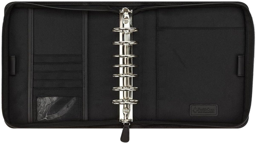 FranklinCovey - Friday Ring-Bound Binder for FranklinCovey Planners | Nylon - Zipper Binder with Handles (Classic, Black)