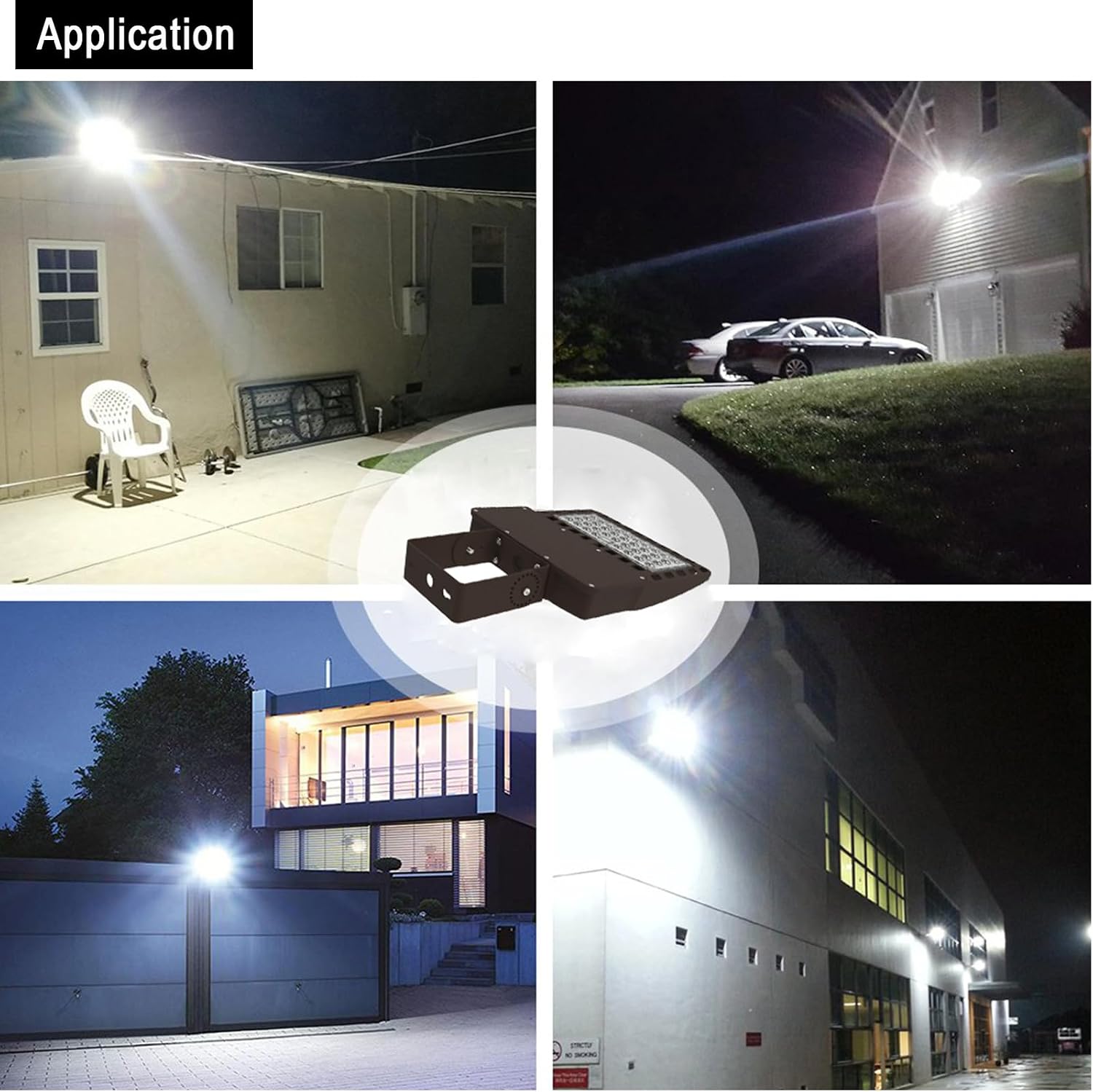Power Adjustable 200W 240W 300W 277V 480V LED Parking Lot Light Exterior Bronze Street Pole Shoebox Lighting Fixtures 5000K for Sport Court, 600W-1000W MH HPS Equal (Yoke Mount)