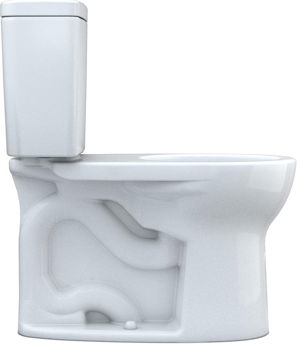 TOTO Drake Two-Piece Round 1.28 GPF Universal Height TORNADO FLUSH Toilet with CEFIONTECT, Cotton White - CST775CEFRG#01