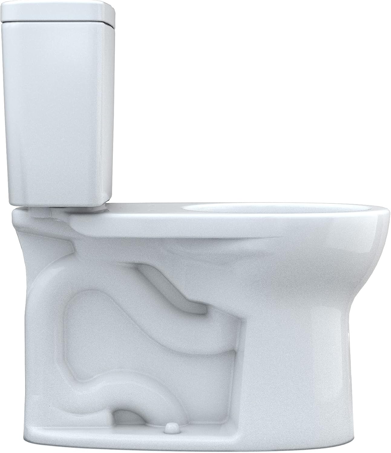 TOTO Drake Two-Piece Round 1.28 GPF Universal Height TORNADO FLUSH Toilet with CEFIONTECT, Cotton White - CST775CEFRG#01