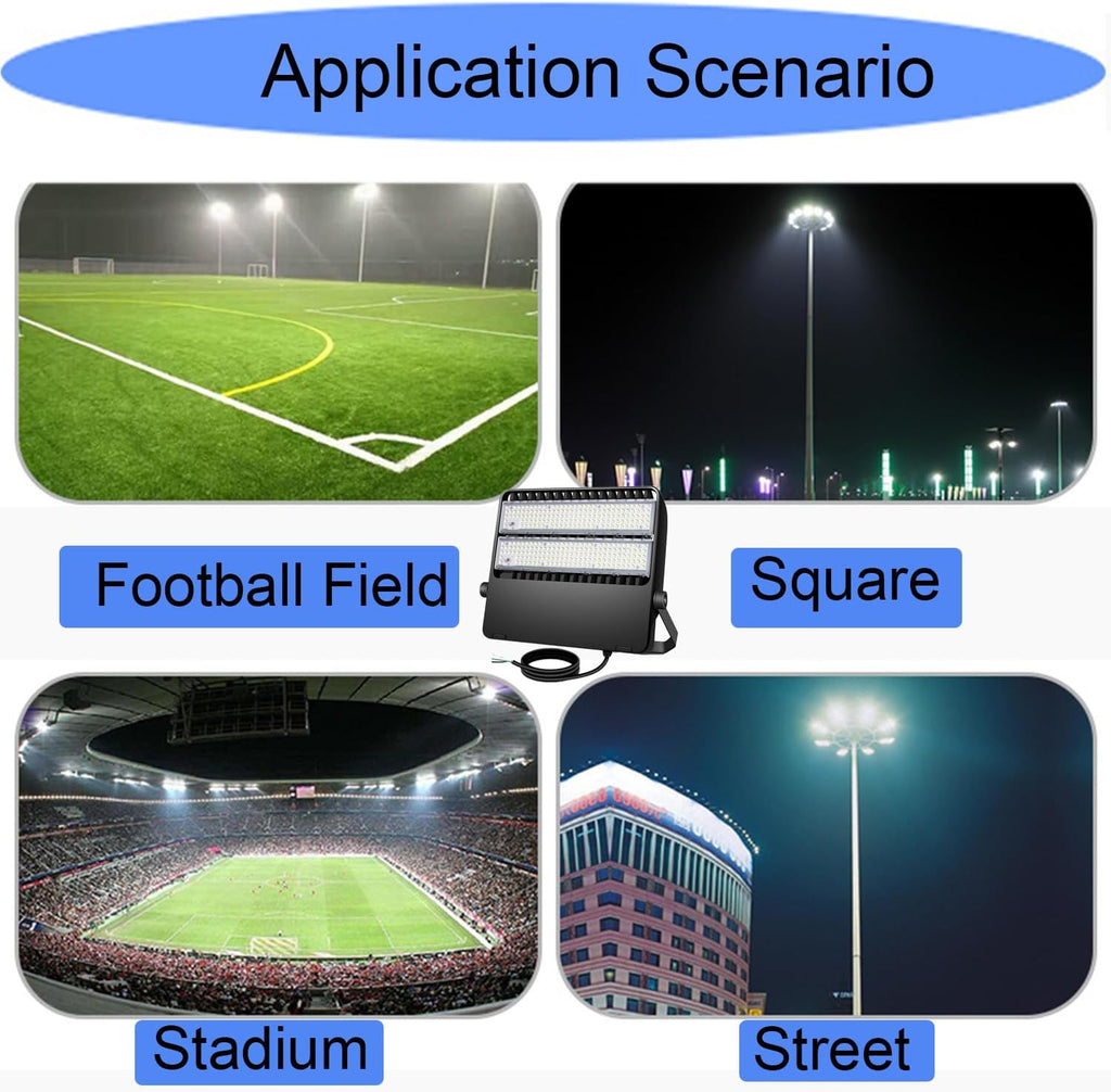 36000LM LED Stadium Flood Light Commercial 1500W Equivalent LED Arena Lighting Wall Mount Floodlights Outdoor 5500K 85-277V Waterproof 240W Shoebox Fixture for Court,Street,Yard 3 Pack