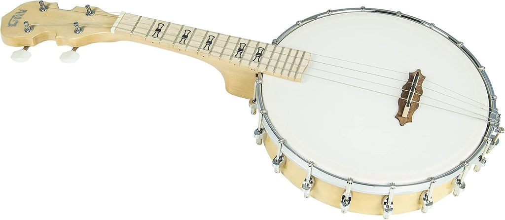Banjolele 4 String Banjo Ukulele kit Stringed Musical Instruments for Adult Beginner Maple Body Material Maple Neck Material Type