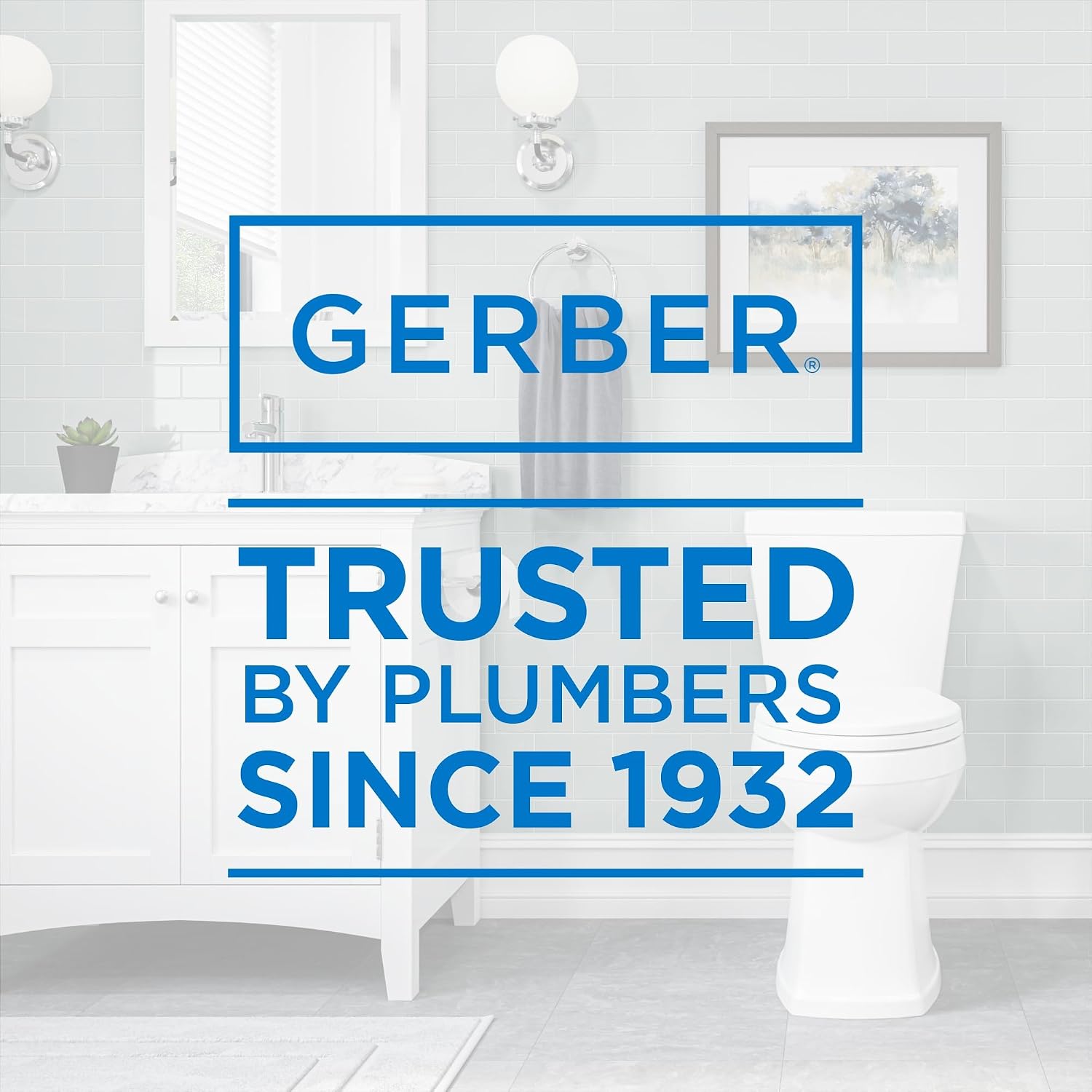 Gerber Avalanche Select 1.28 GPF Two-Piece Toilet with QuietClean Flush & KeepClean Surface, ADA Chair Height, 12-in Rough-In, Soft-Close Seat & Install Kit with Wax Ring, White, GRS48211E