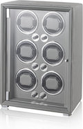 Watch Winder for 2/4/6/9 Automatic Watches, high-end Leather Making, Super Quiet Mabuchi Motor, Two Power Modes, Built-in led Lights