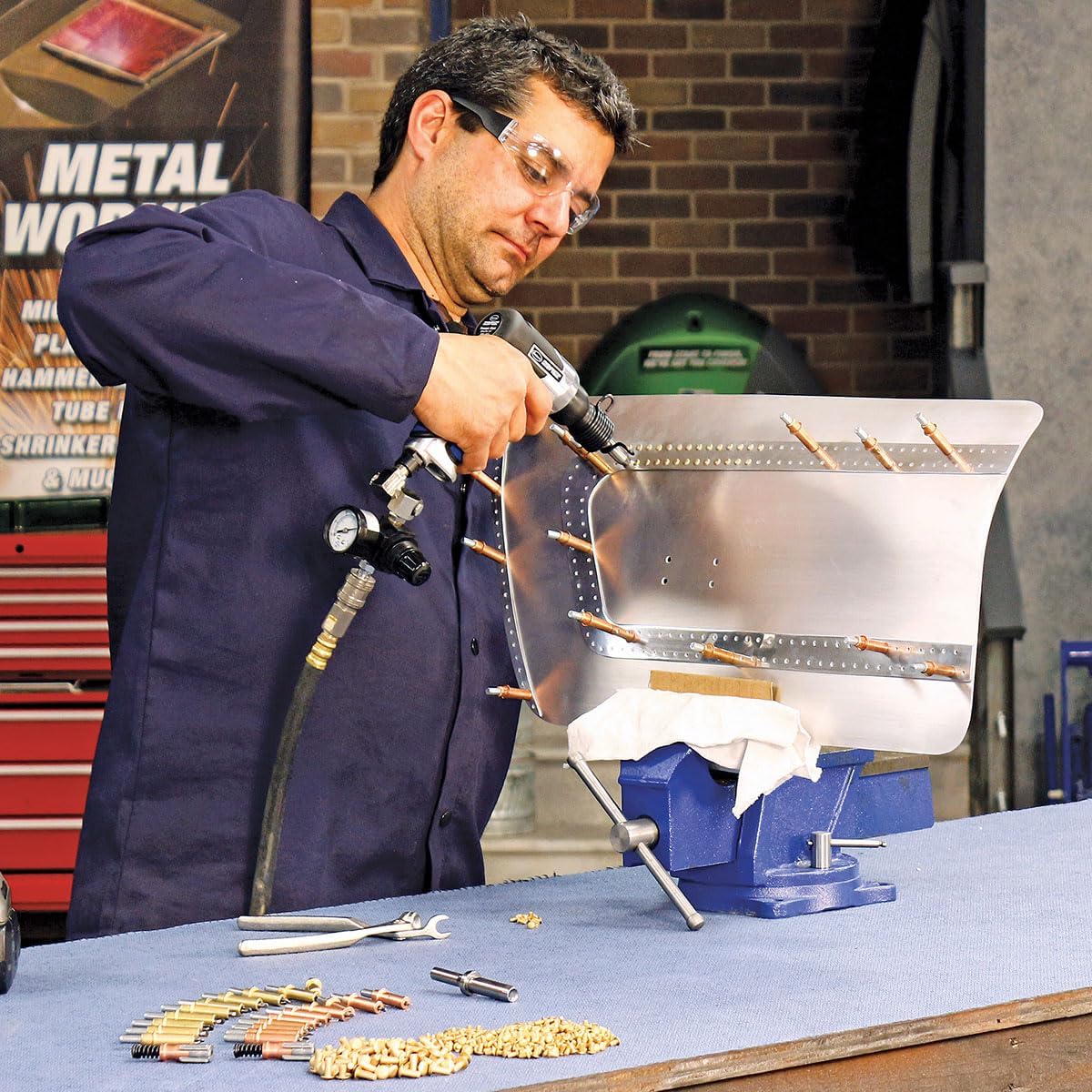 Eastwood Solid Rivet Setting Tool Kit for Custom Metal Fabrication