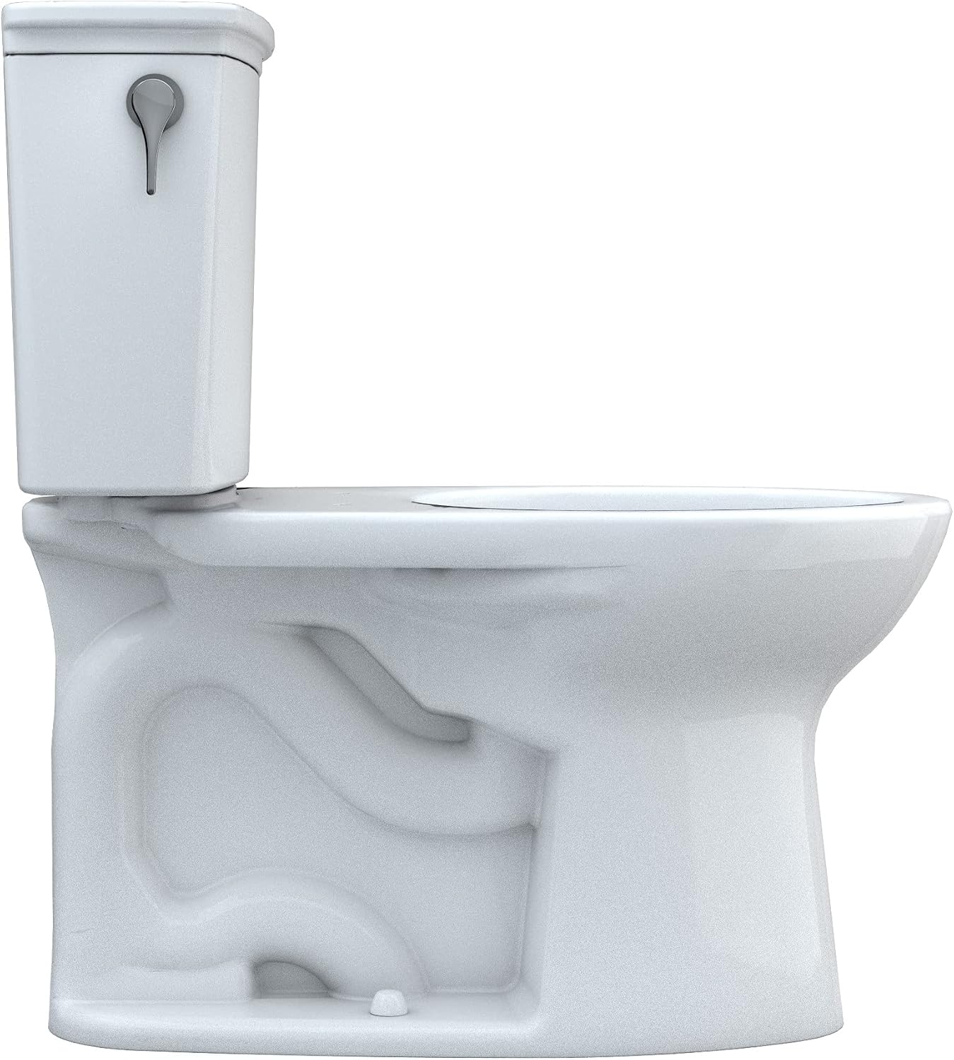 TOTO Drake Transitional Elongated 1.28 GPF Toilet Bundle with WASHLET C5 Bidet Toilet Seat Cotton White