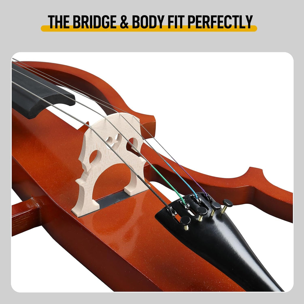 Professional Solid Wood Electric Cellos,4/4 Full Size Electric Style Cello,Student Cello Set,with Case Bow Rosin Earphone Connecting Line,Cellos Musical Instrument for Adults & Beginners (Natural)
