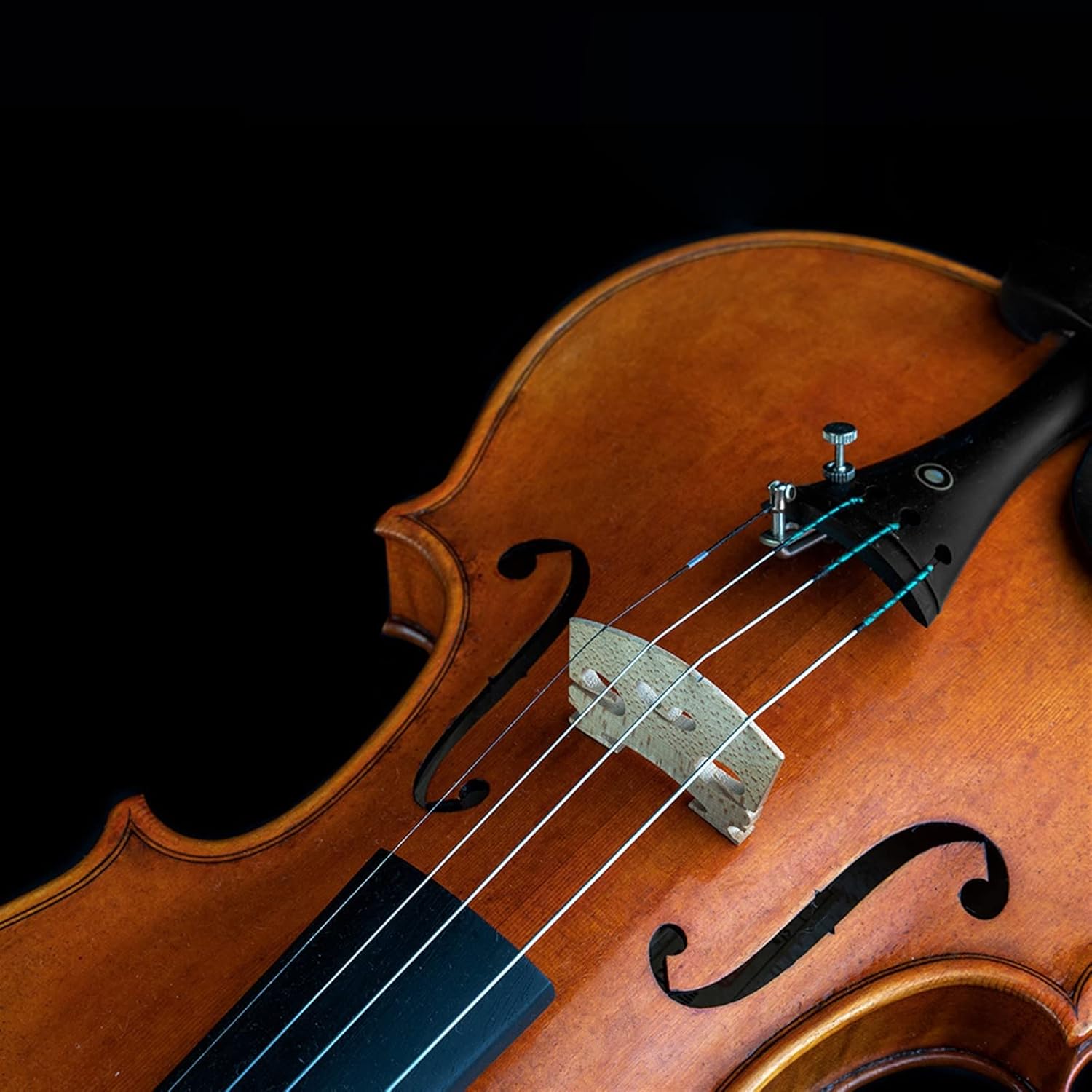 TSTS Beautiful Full Size Violin Fiddle Two Piece Back Flamed Wood Handmade Fiddle Musical Instrument Adults Violins