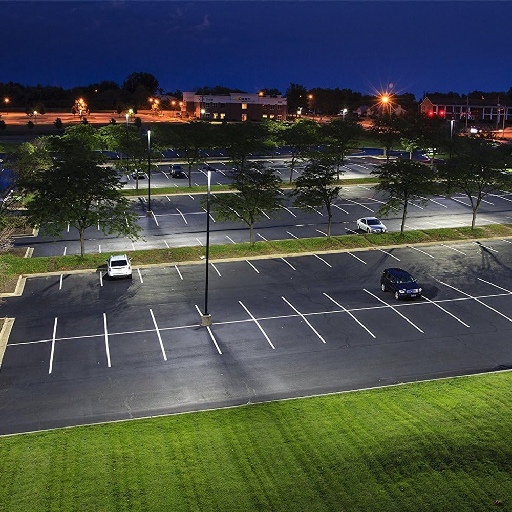 LED Parking Lot Lights Watt & CCT Tunable 300W/240W/180W/120W 3000K/4000K/5000K, UL Listed, 120-277V 45000LM Industrial Grade, Outdoor Shoebox Area Lighting, Direct Arm Mount
