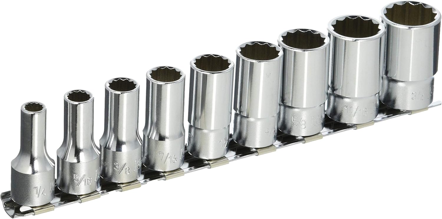 Ko-ken RS3305XA/9 3/8 Sq. Dr. Socket set 1/4-3/4 12 point 200mm 9 pieces