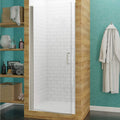 ANZZI Shower Door 72' x 30', Semi-Frameless, Brushed Nickel, Water Repellent Glass Shower Door, Seal Strip Parts and Handle, 1/4' Glass Hinged Shower Door with Handle, Lancer Series (SD-AZ051-02BN)