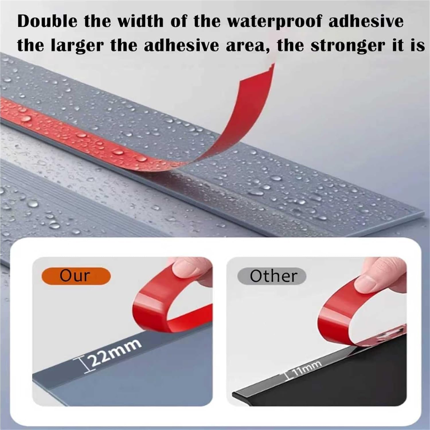 Black House Window Rain Guards Mount, 1 2 4 6 8 10 18 20 Pcs Outer Casement Rainy Guards for Sills Doors Stops, Self-Adhesive Window Rain rs Cuttable(6 pcs,Width 70mm)