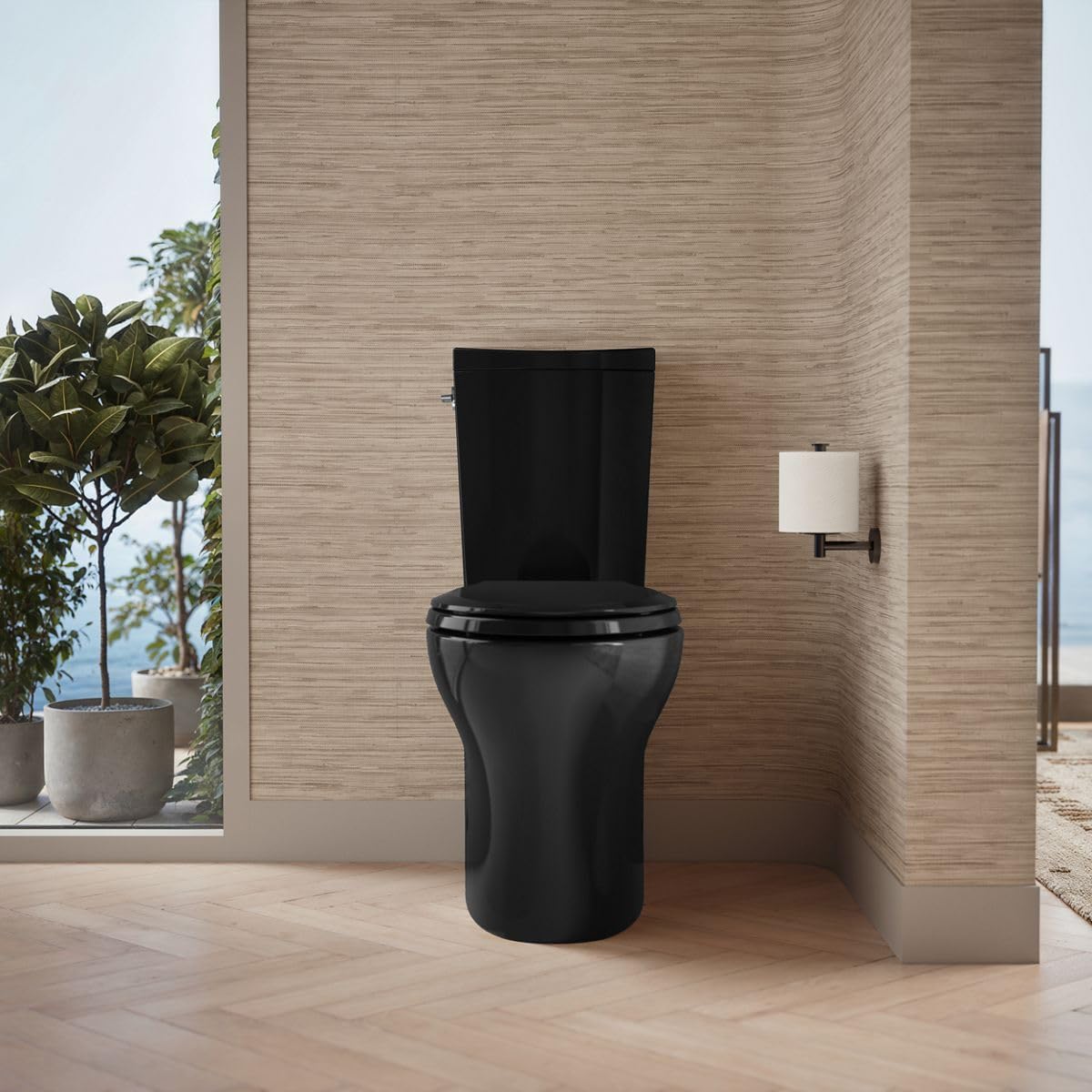 KOHLER Persuade® Curv Comfort Height® two-piece elongated dual-flush toilet with left-hand trip lever and skirted trapway, seat not included