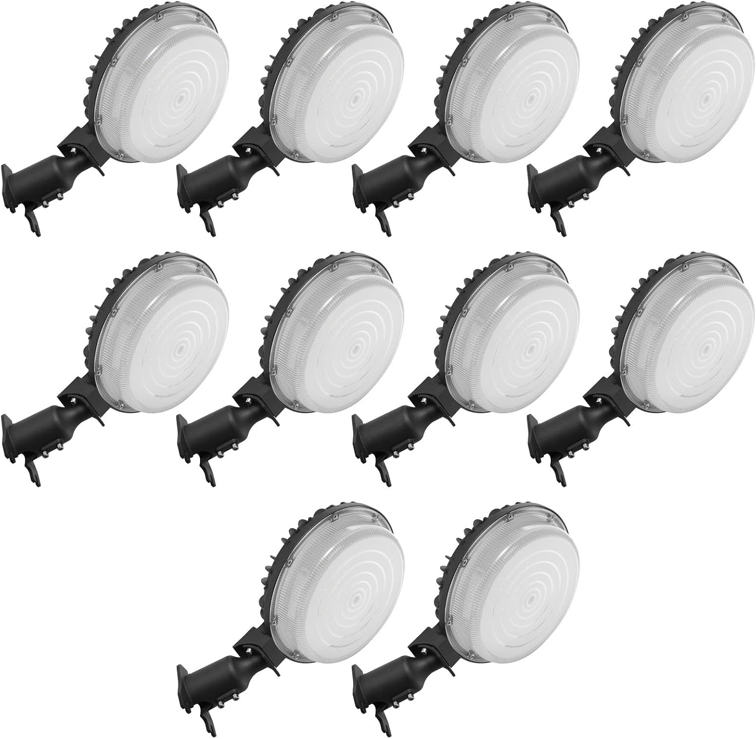 Sararoom 10Pack 300W LED Barn Light, 30000LM 6500K Cold White Dusk to Dawn Outdoor Lighting with Photocell, 120° Lighting Angle IP66 Waterproof Area Street Light for Entrance Courtyard Warehouse
