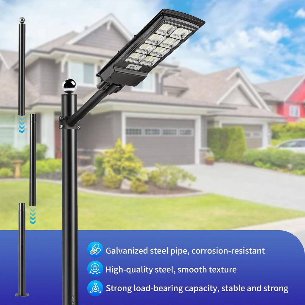 Street Light Pole 13Ft, Street Light Poles for Outdoor Lighting,Solar Pole Accessory for Street, Suitable for Basketball Courts, Residential Areas,Parking Lots, Park 13ft（76）