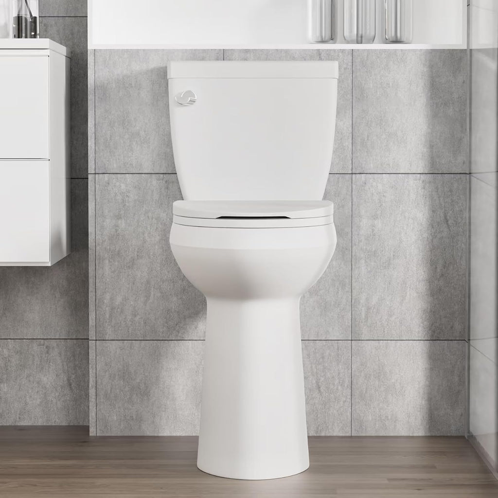 Sounor 21'' Comfort Seat Height Toilet,Extra Tall Toilets For Seniors,Handicap, 12 Inch Rough-In,Ada,Two-Piece Side Flush 1.28 Gpf,Elongated For Bathroom,White