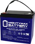 Mighty Max Battery 12V 55AH GEL Scooter Wheelchair Mobility Deep Cycle Battery - 2 Pack