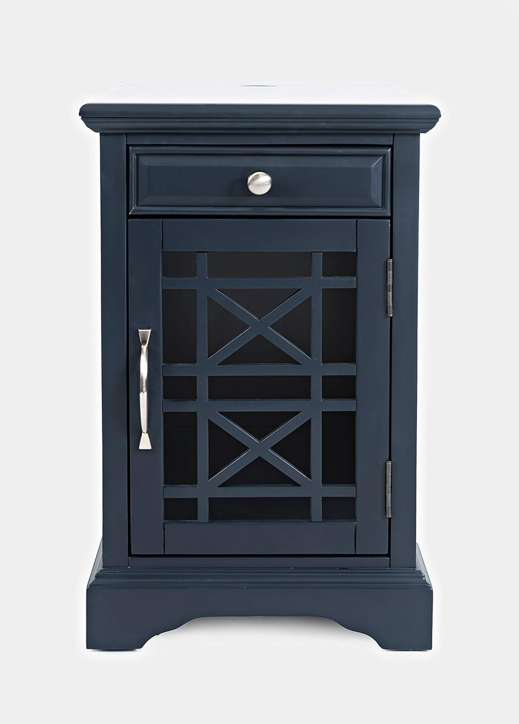 Jofran Craftsman End USB Charging Station Table, 16' Wx22 Dx25 H, Navy
